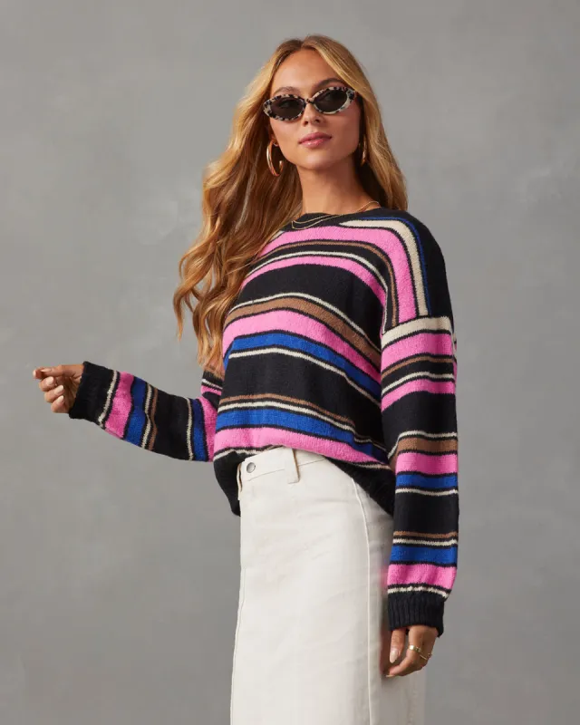 Cosmic Striped Pullover Sweater sold by Vici