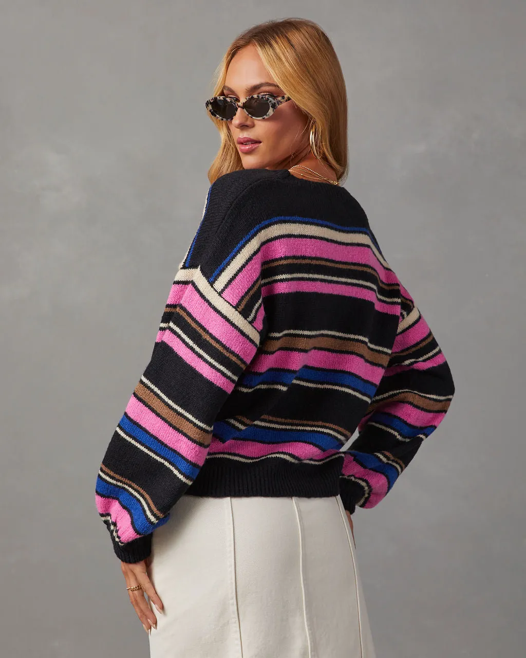 Cosmic Striped Pullover Sweater sold by Vici product image thumbnail 4
