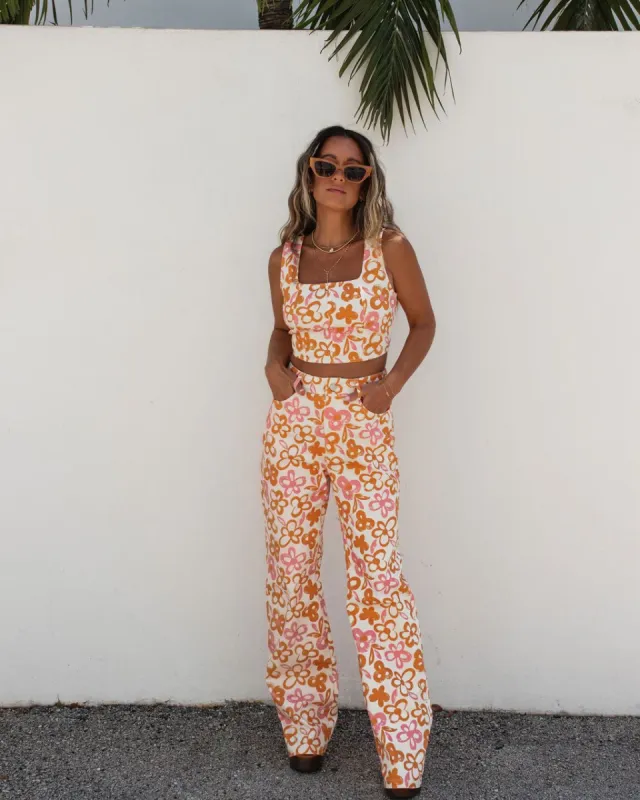 Like A Wildflower Cotton Blend Pocketed Pants - FINAL SALE sold by Vici