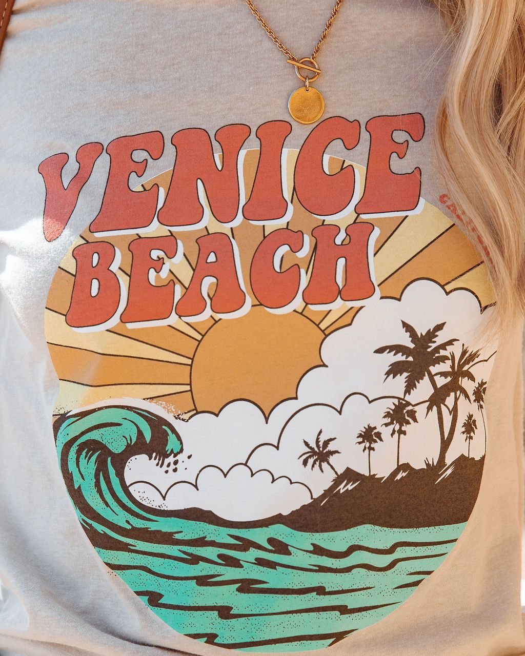 Retro Wave Venice Beach Cotton Blend Tee - FINAL SALE sold by Vici product image thumbnail 4