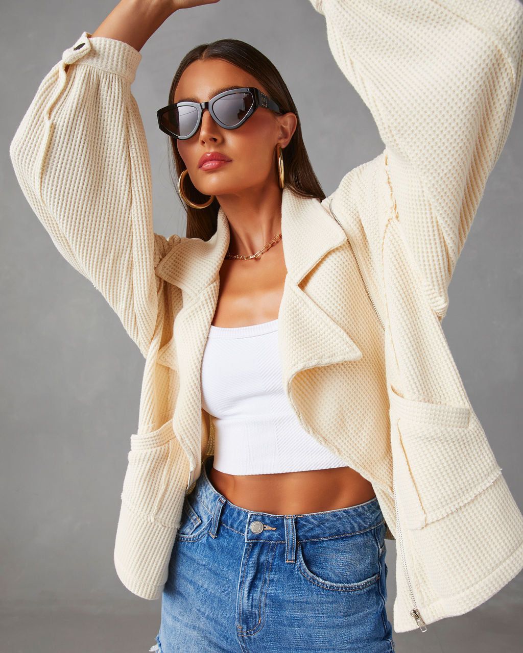 Noah Lee Jacket - Cream - SALE sold by Vici product image thumbnail 6