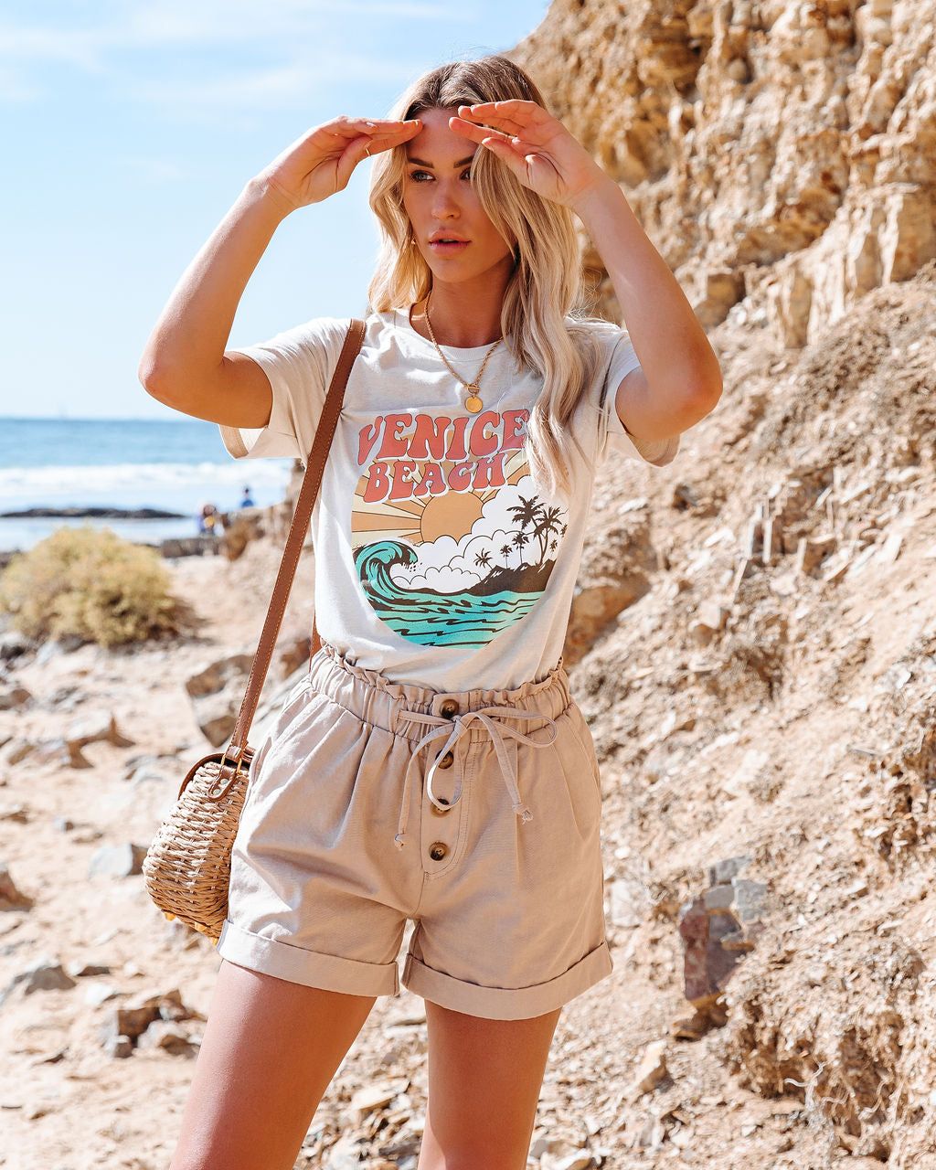 Retro Wave Venice Beach Cotton Blend Tee - FINAL SALE sold by Vici product image thumbnail 7