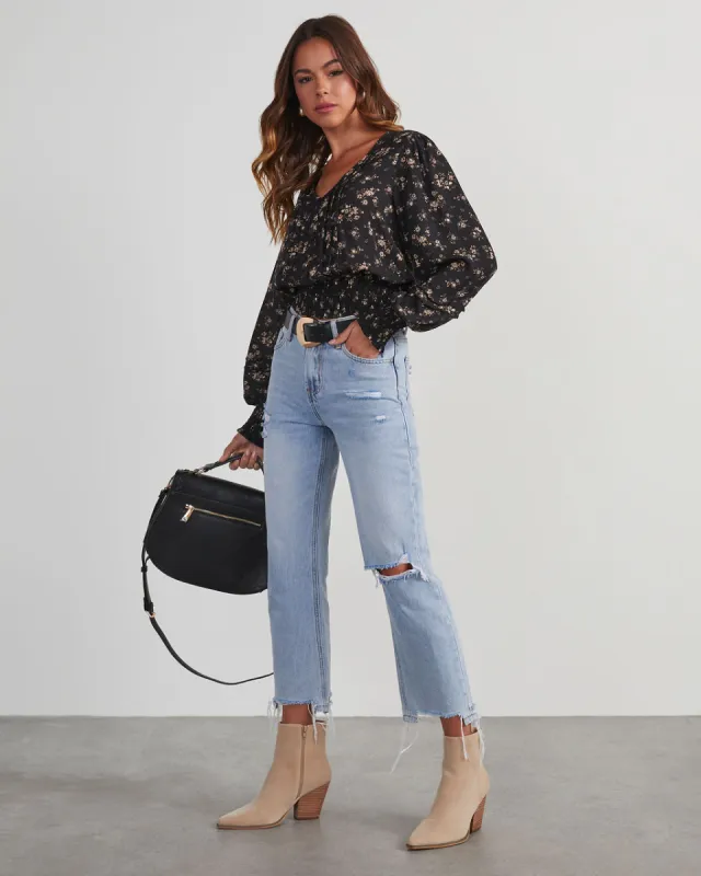 Tari Floral Button Front Blouse sold by Vici