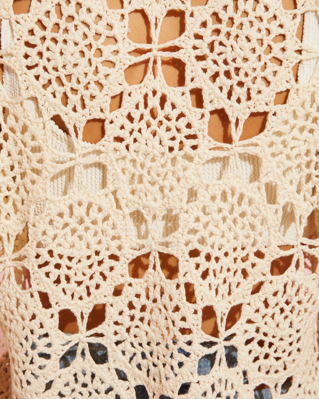 Crete Long Sleeve Crochet Top - Cream - SALE sold by Vici product image thumbnail 3