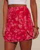 Sangria Sunrise Wrap Mini Skirt sold by Vici