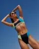 Diana Colorblock Bikini Top sold by Vici