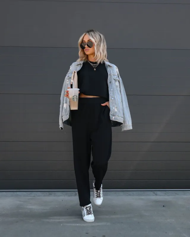 Tristan Knit Pocketed High Rise Pants sold by Vici