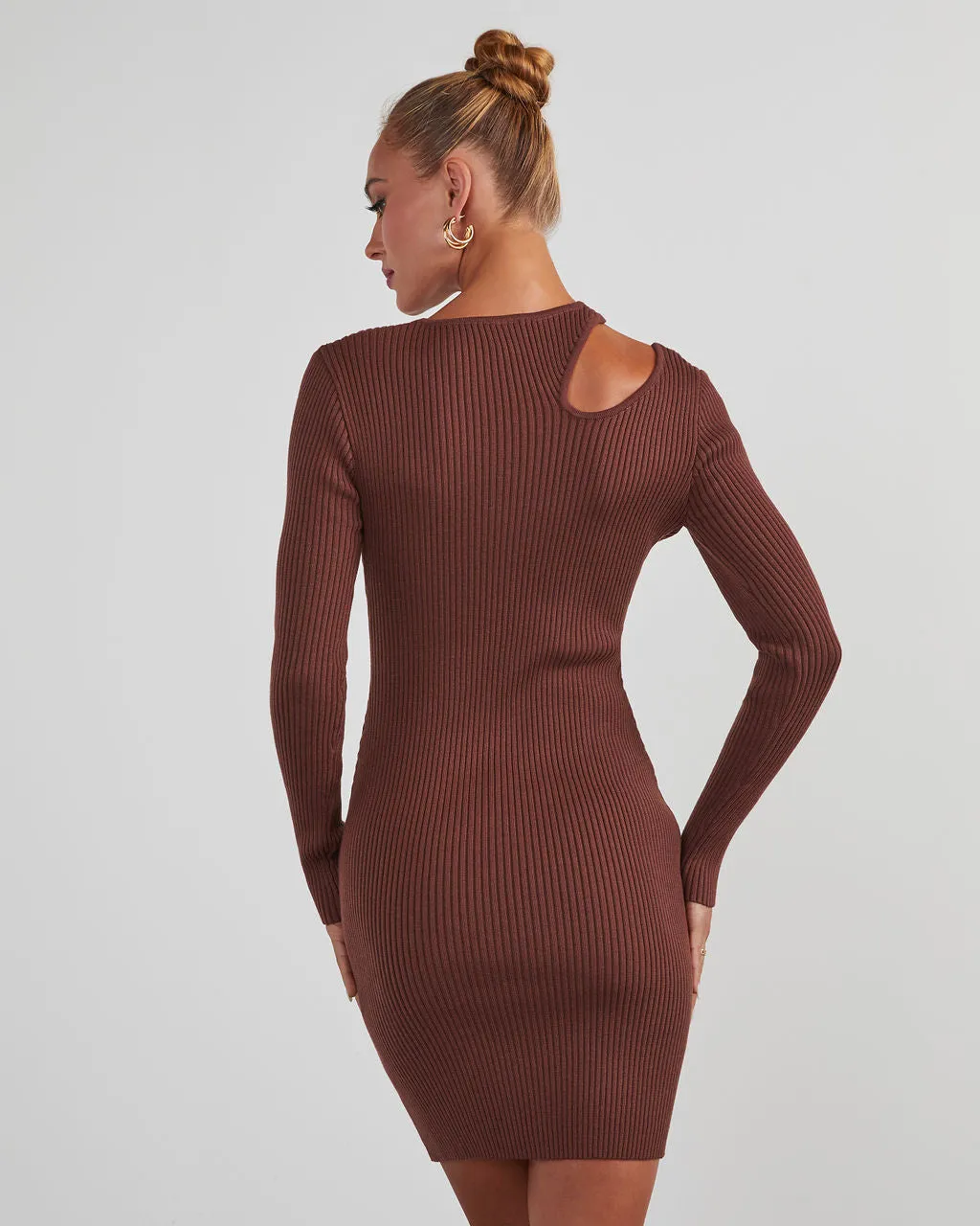Nori Cutout Ribbed Knit Mini Dress sold by Vici product image thumbnail 4