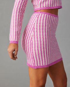 Crosby Crochet Mini Skirt - Pink - FINAL SALE sold by Vici