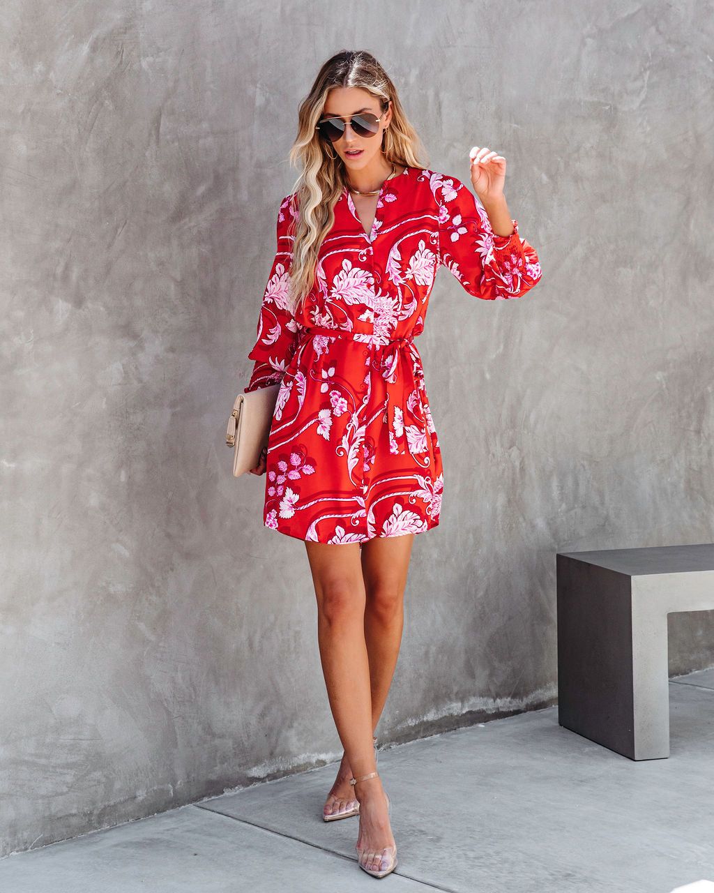 Drew Printed Button Down Shirt Dress - FINAL SALE sold by Vici product image thumbnail 8