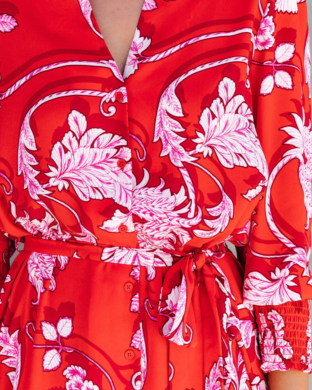 Drew Printed Button Down Shirt Dress - FINAL SALE sold by Vici product image thumbnail 4