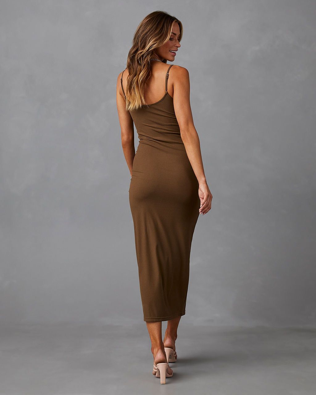 Ivana Ribbed Knit Midi Dress - Olive - SALE sold by Vici product image thumbnail 2