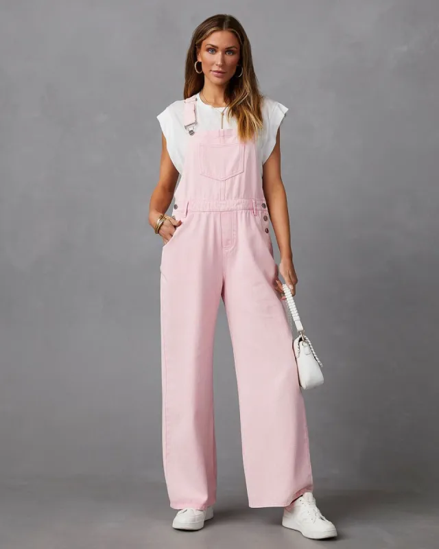 Delta Pocketed Overalls - Pink - FINAL SALE sold by Vici