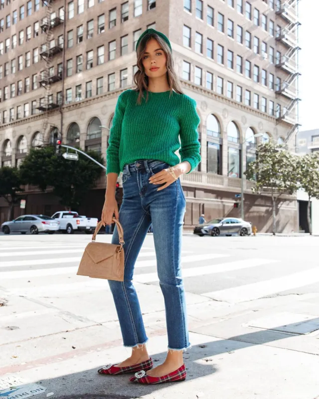 Sweet Devine Moment Knit Pullover Sweater - Green sold by Vici