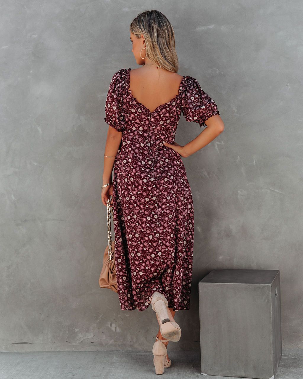 Briar Floral Ruffle Midi Dress - LAST CHANCE sold by Vici product image thumbnail 2