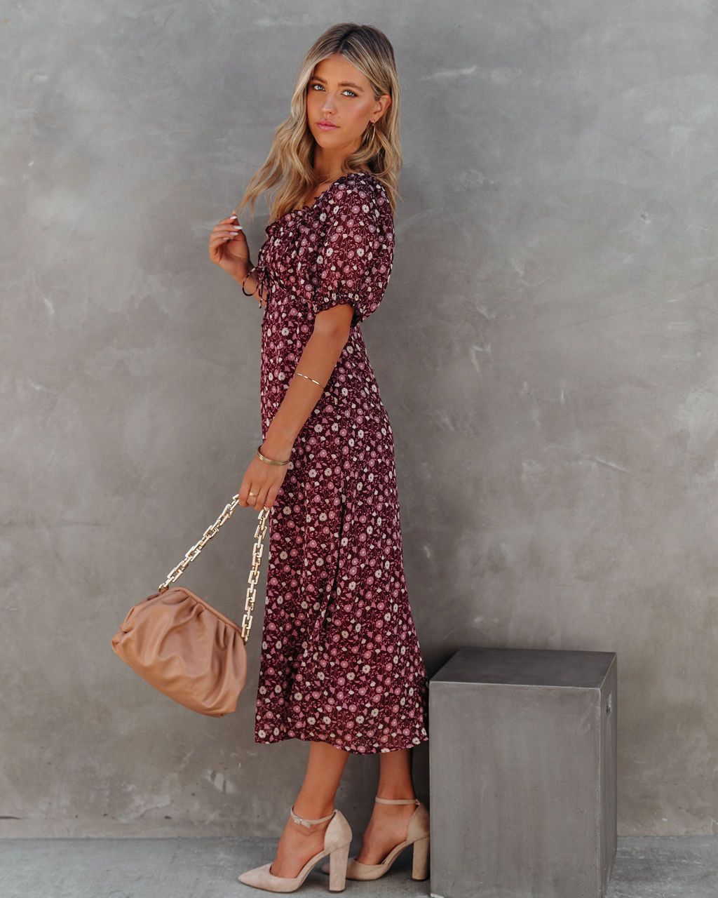 Briar Floral Ruffle Midi Dress - LAST CHANCE sold by Vici product image thumbnail 7