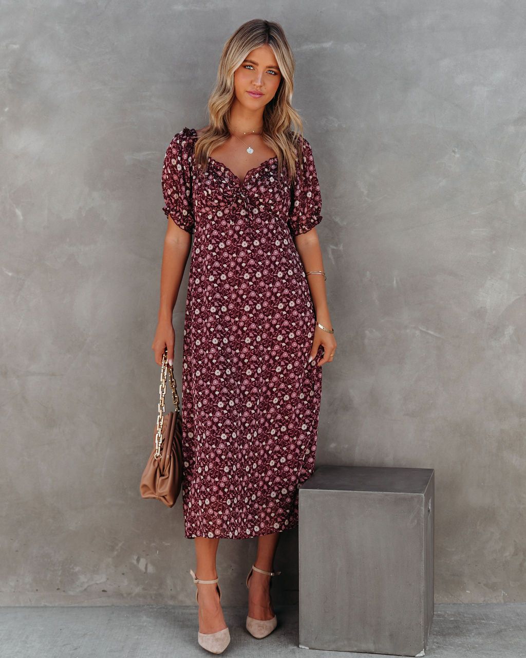 Briar Floral Ruffle Midi Dress - LAST CHANCE sold by Vici product image thumbnail 8
