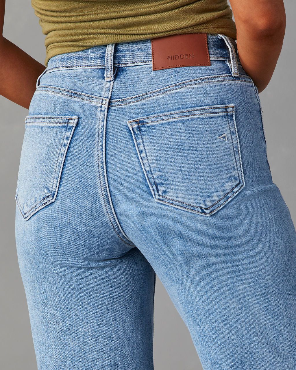 Mandy High Rise Stretch Frayed Wide Leg Jeans sold by Vici product image thumbnail 5