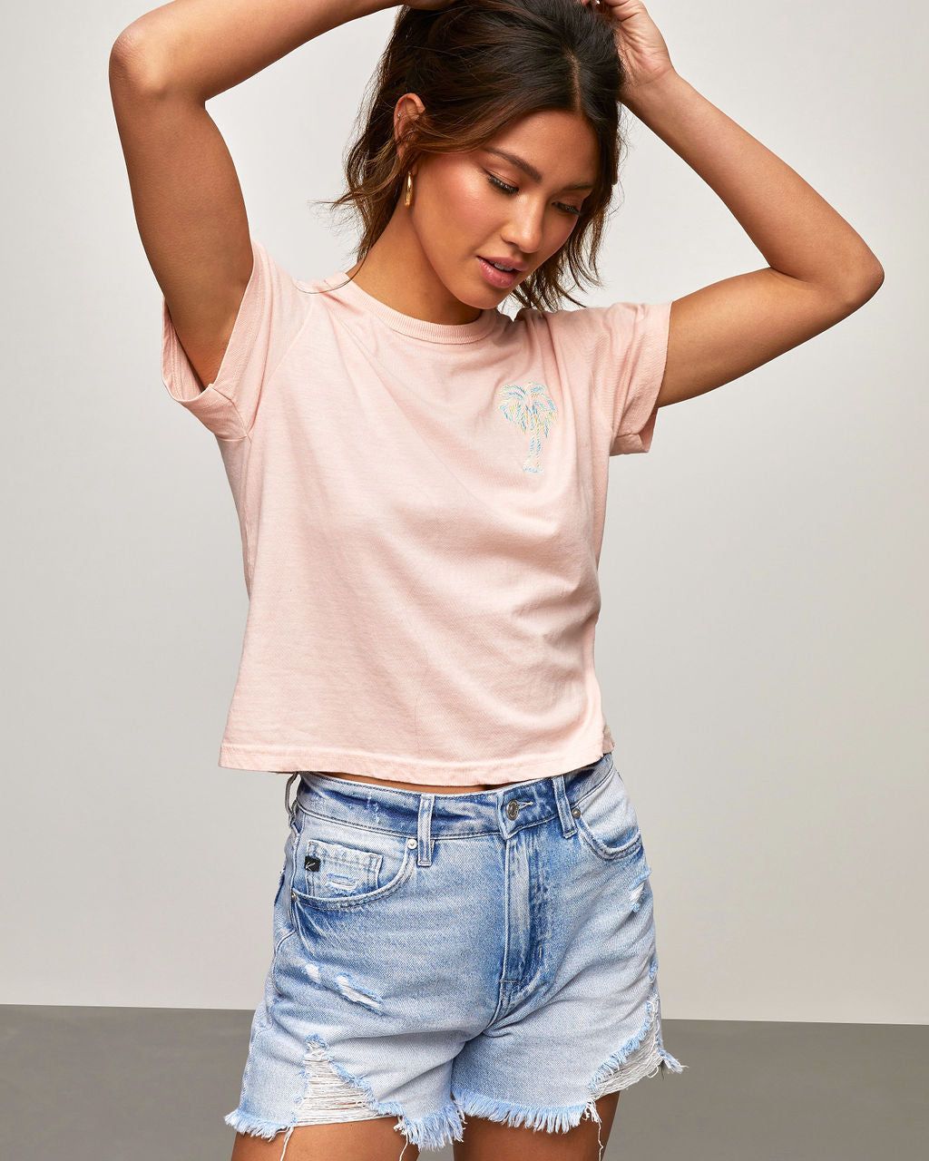 Under The Palm Tress Cotton Blend Tee - FINAL SALE sold by Vici