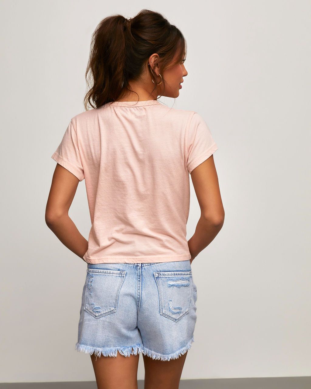 Under The Palm Tress Cotton Blend Tee - FINAL SALE sold by Vici product image thumbnail 2