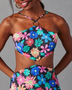 In Bloom Cutout Halter Maxi Dress sold by Vici
