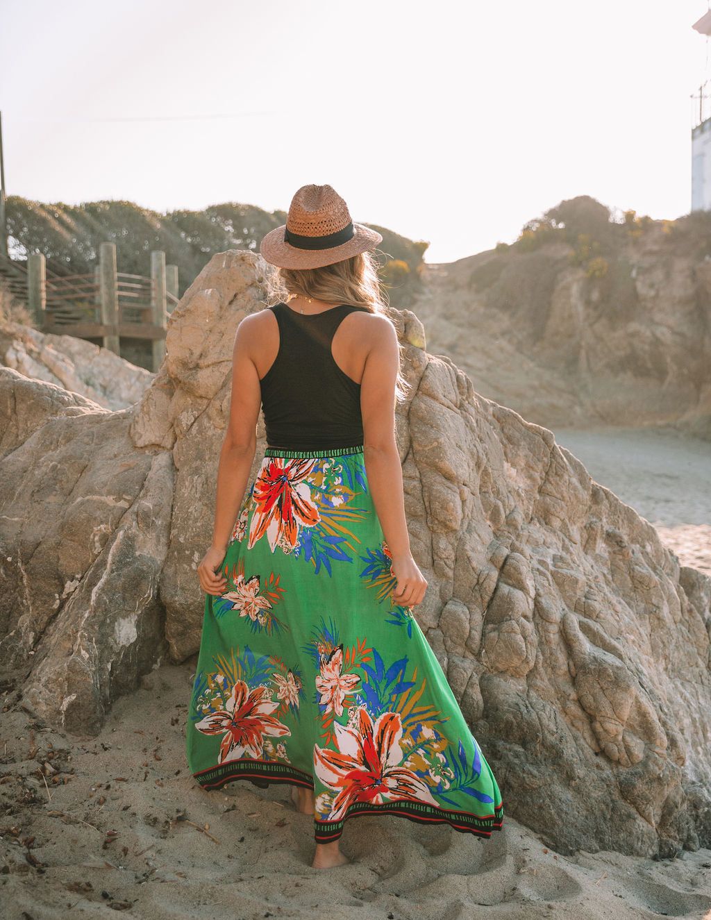 Velasquez Floral Maxi Skirt - Green sold by Vici product image thumbnail 2