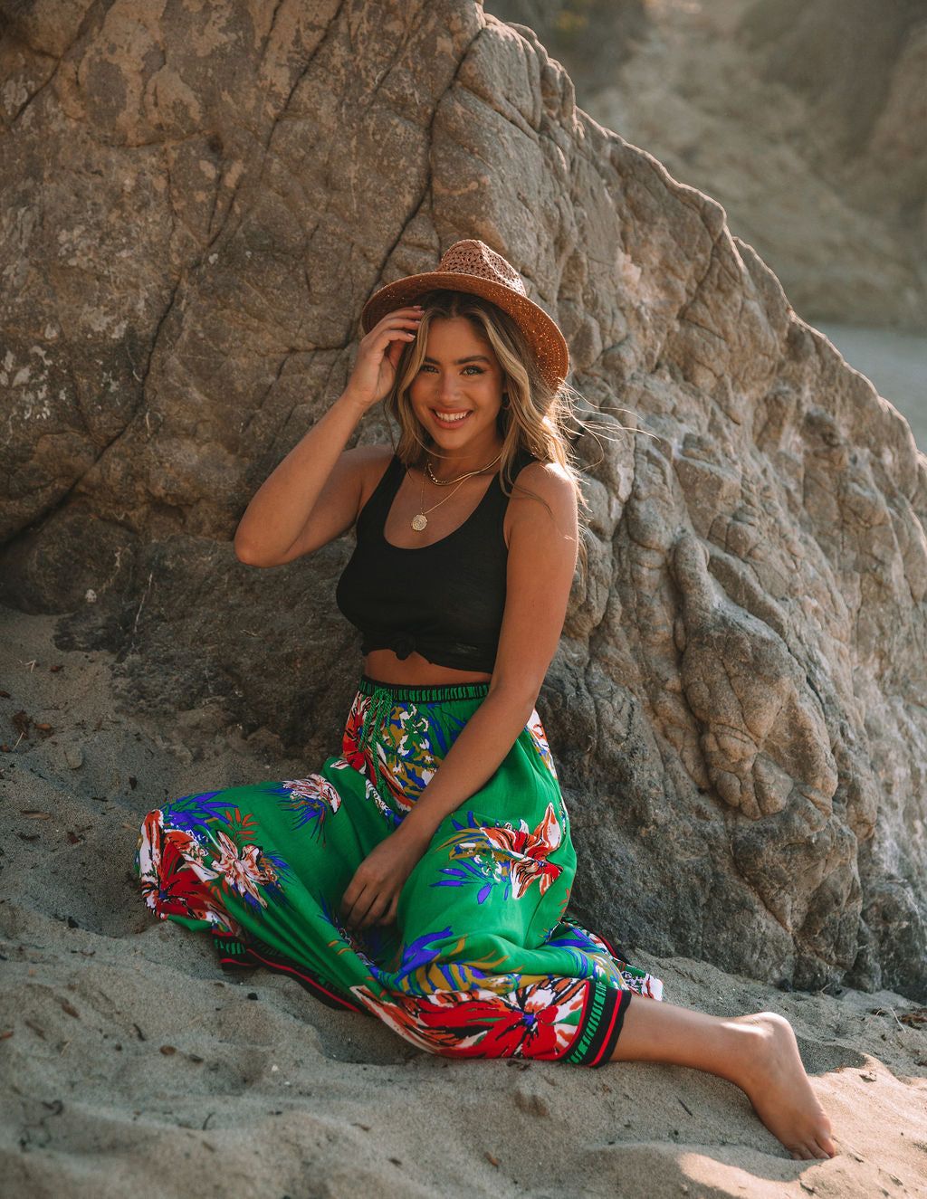 Velasquez Floral Maxi Skirt - Green sold by Vici product image thumbnail 6