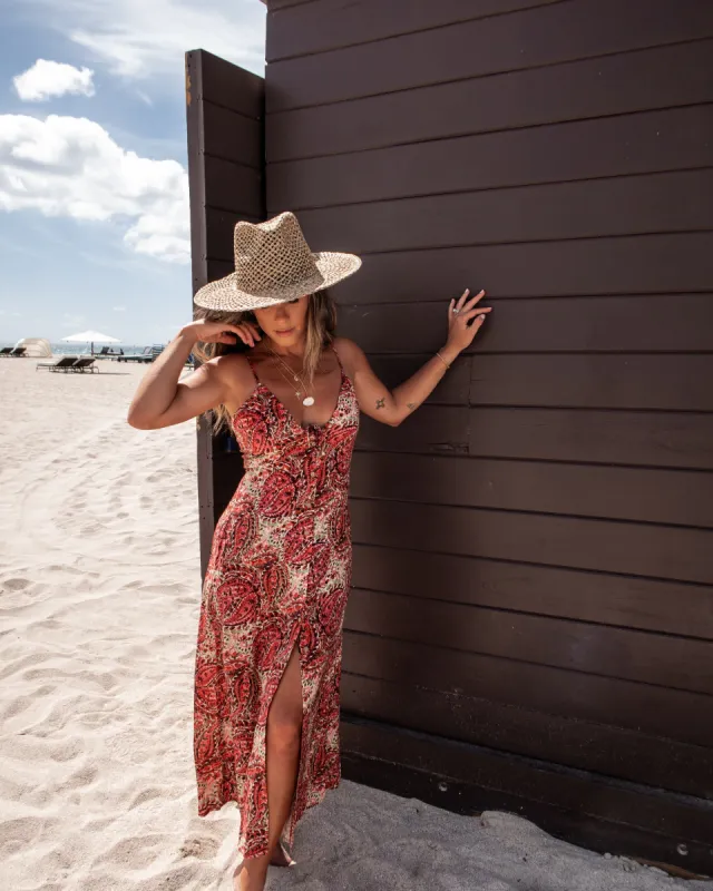 Christa Adjustable Tie Back Midi Dress sold by Vici