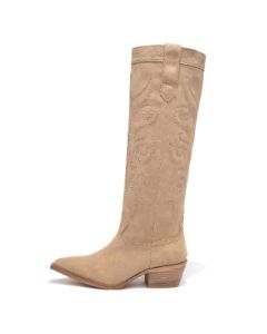 Carolina Western Faux Leather Boots - Sand - FINAL SALE sold by Vici