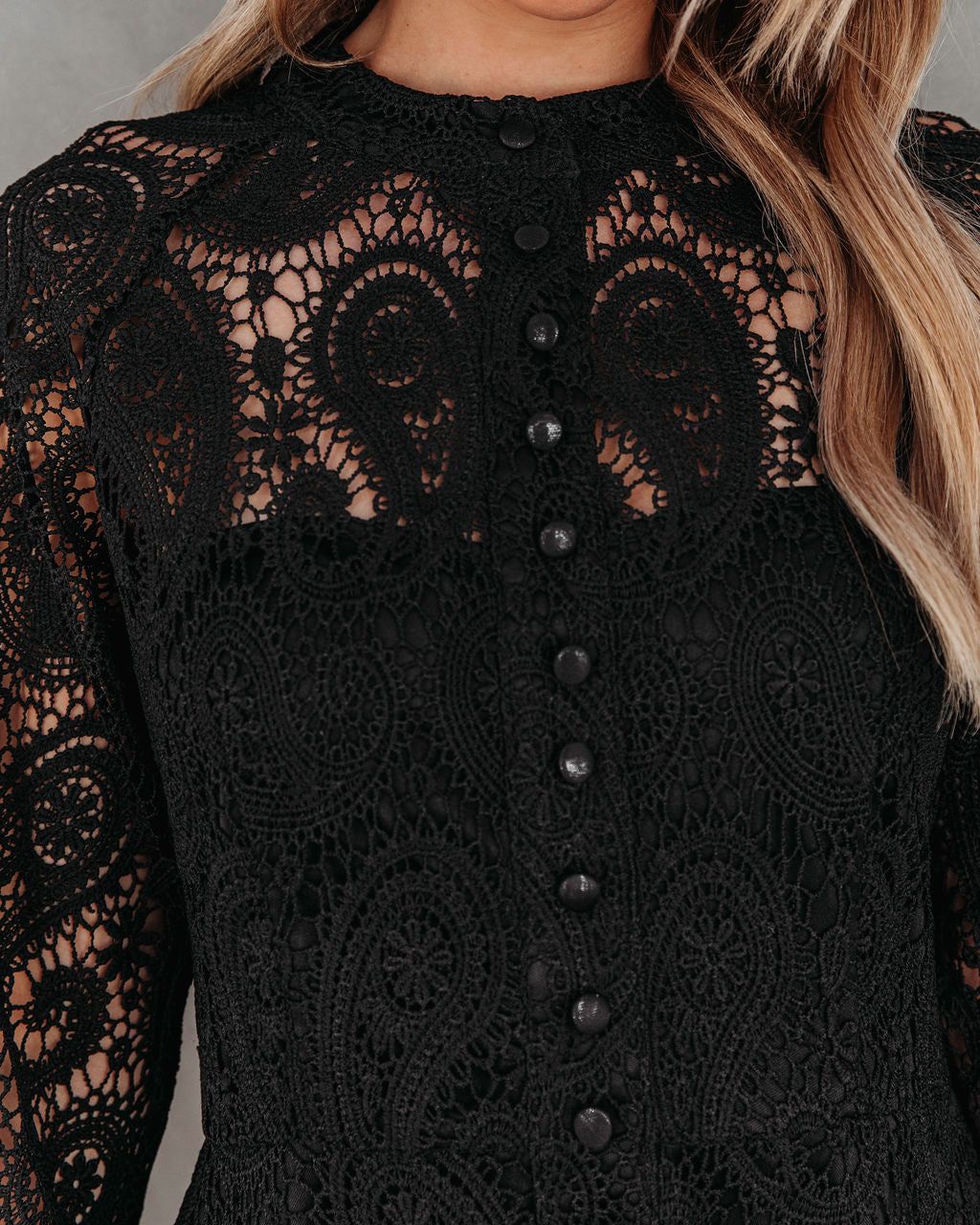 Lila Crochet Lace Mini Dress sold by Vici product image thumbnail 3