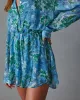 Irene Floral Button Down Tie Waist Romper sold by Vici