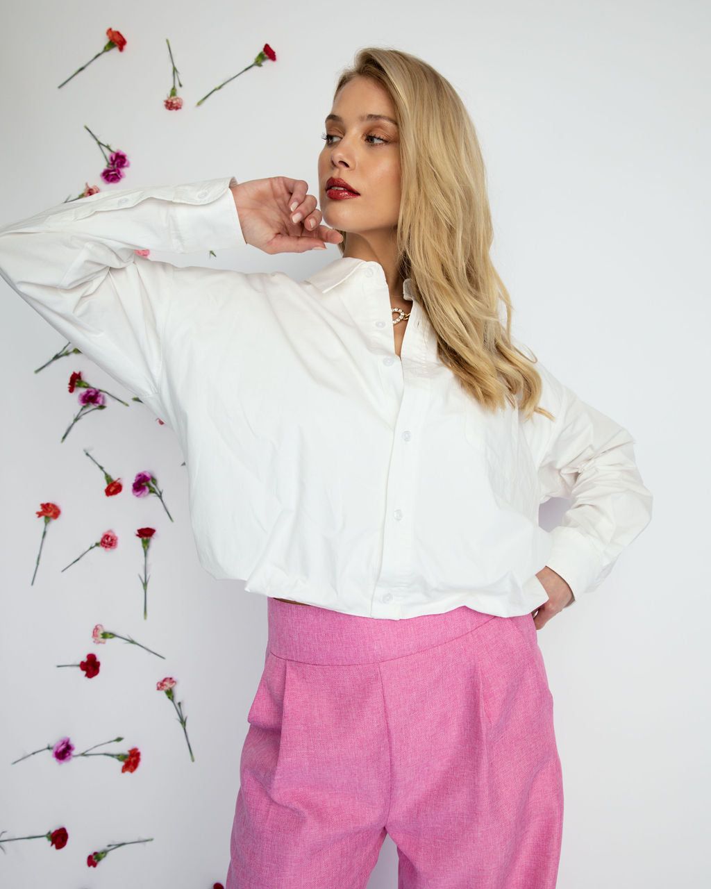 Delight Me Rolled Hem Collared Shirt sold by Vici product image thumbnail 3