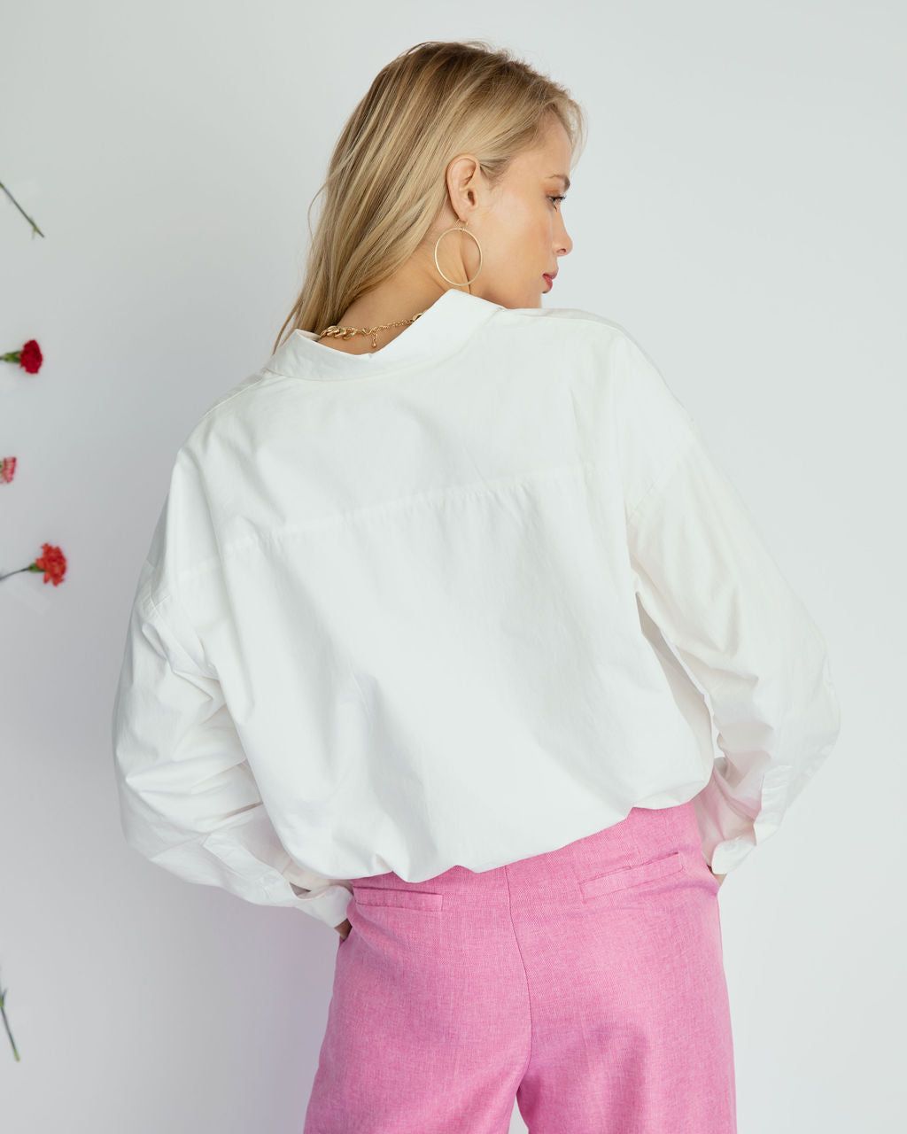 Delight Me Rolled Hem Collared Shirt sold by Vici product image thumbnail 4