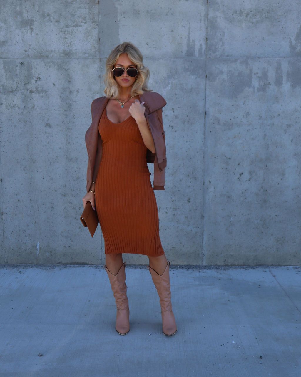 Danny Ribbed Knit Midi Dress sold by Vici product image thumbnail 3