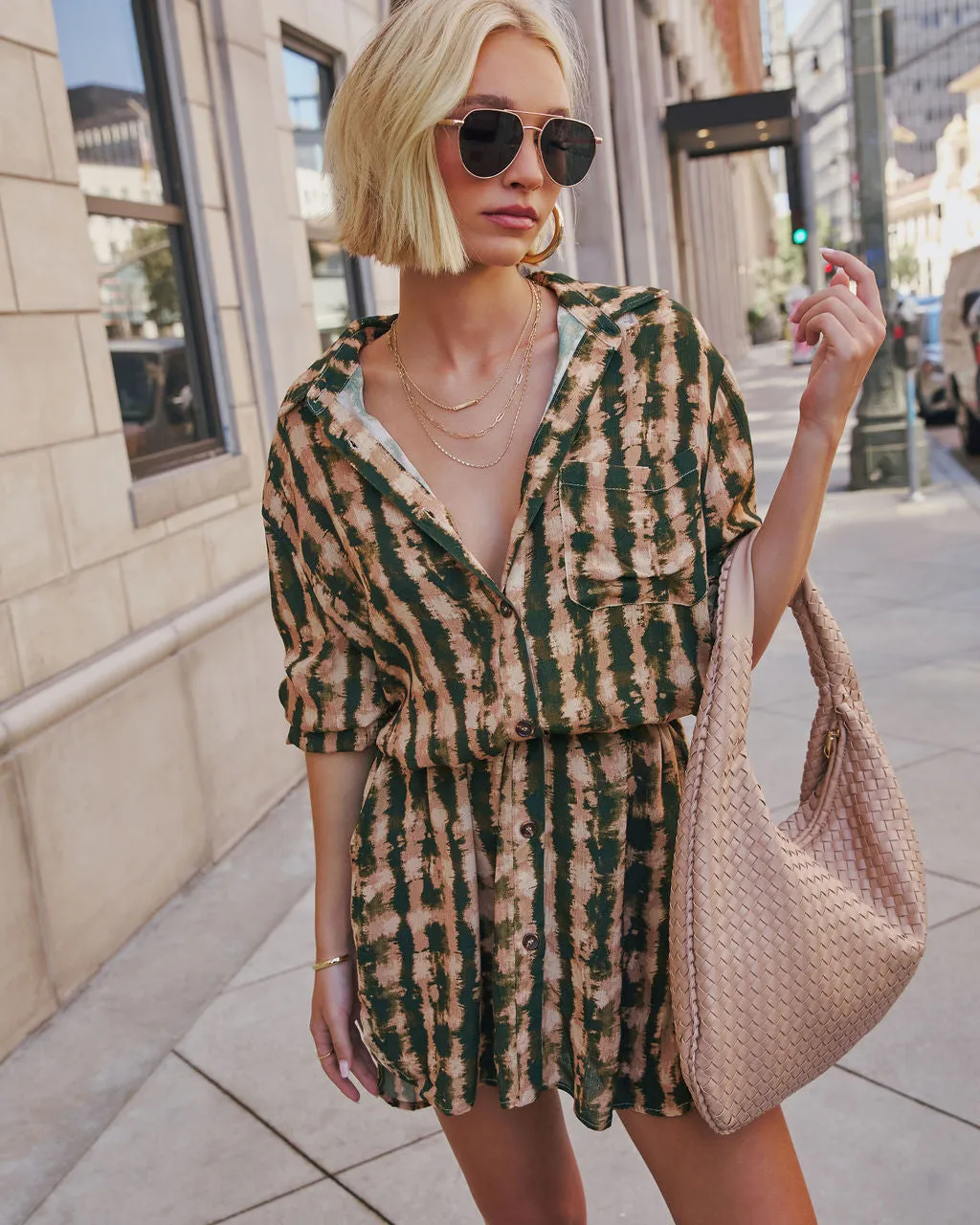 Queen Retro Floral Printed Shirt Dress sold by Vici product image thumbnail 2