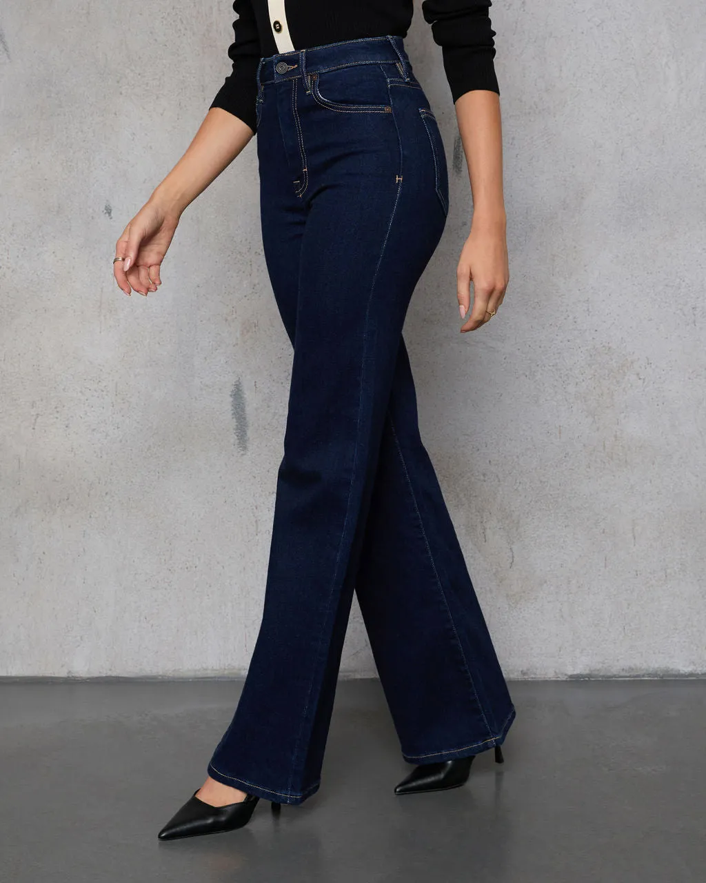 Jenna High Rise Wide Flare Jeans sold by Vici product image thumbnail 3