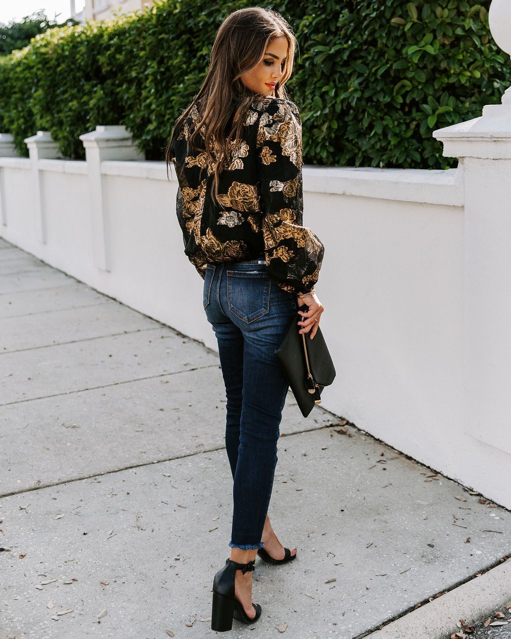 Royalty Metallic Tulle Blouse - Black - FINAL SALE sold by Vici product image thumbnail 2