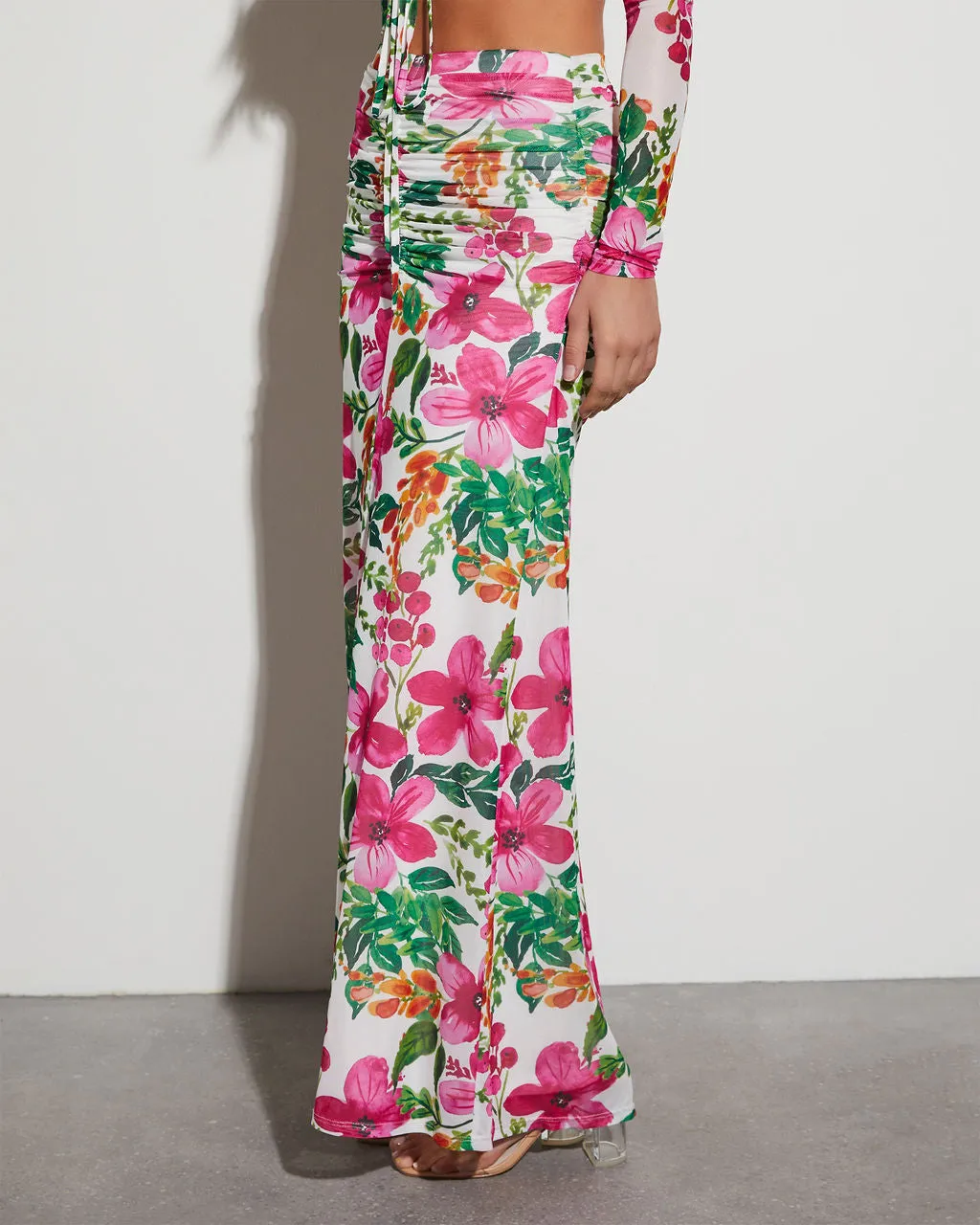 Bustling Bouquet Floral Maxi Skirt sold by Vici product image thumbnail 4