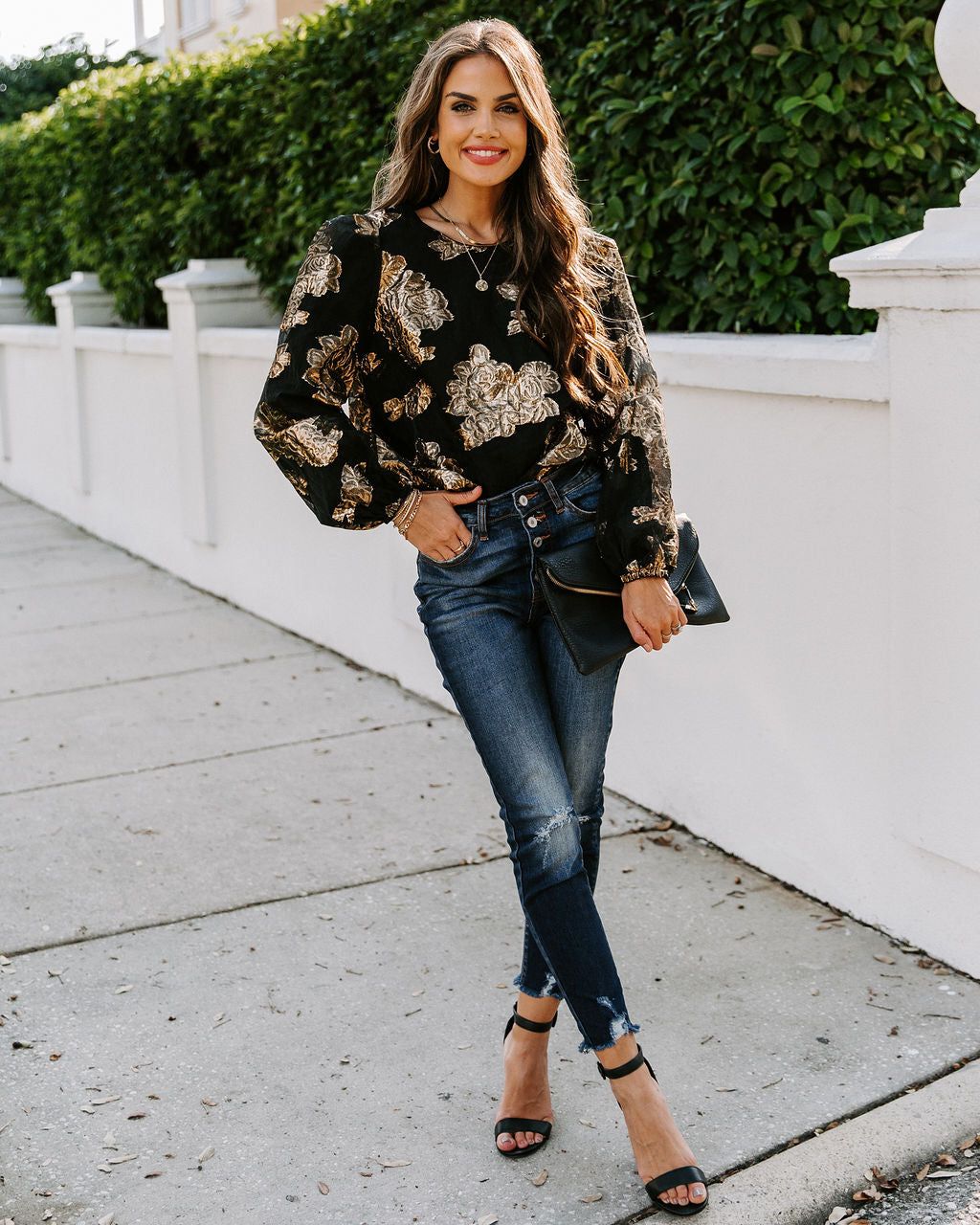 Royalty Metallic Tulle Blouse - Black - FINAL SALE sold by Vici product image thumbnail 6