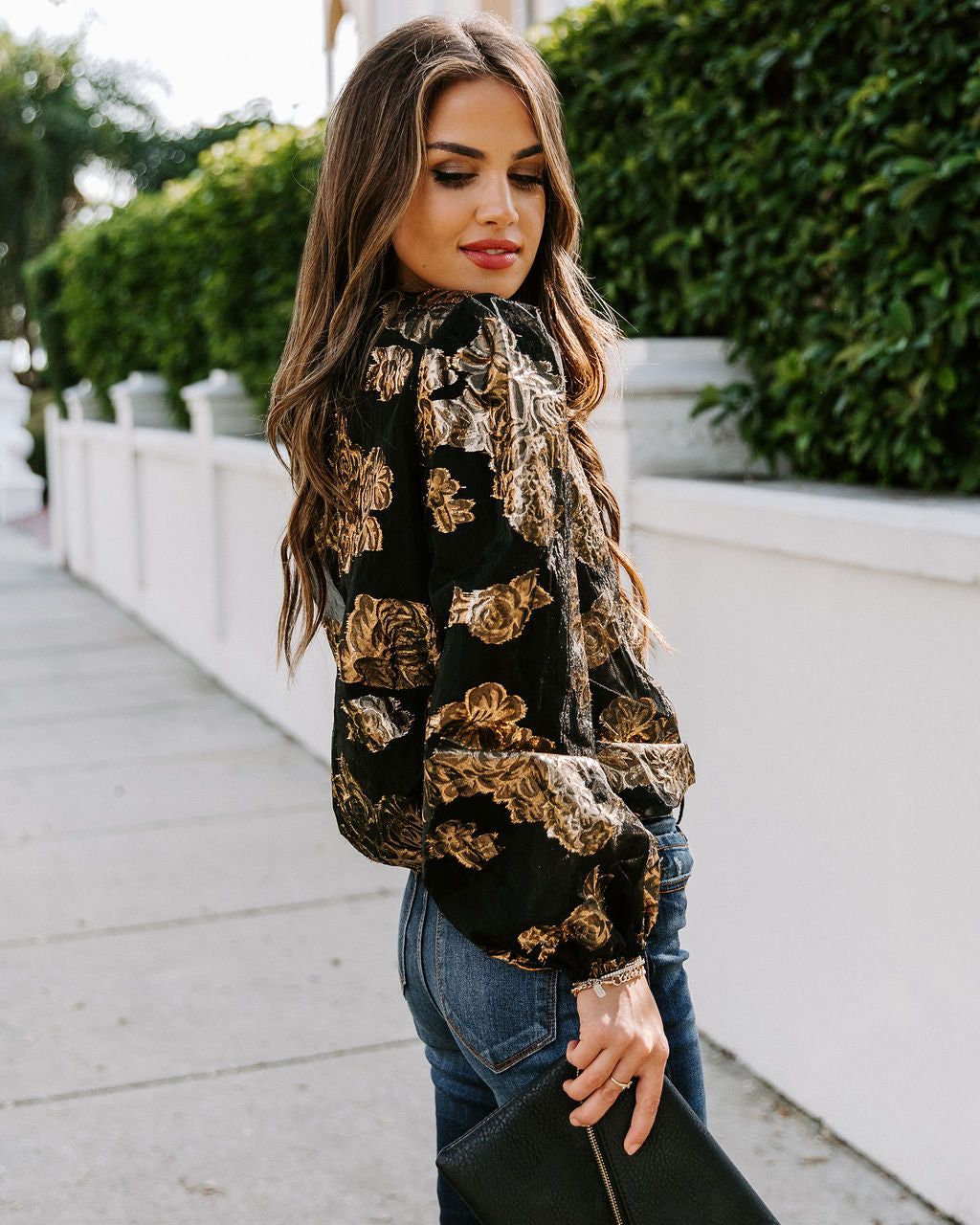 Royalty Metallic Tulle Blouse - Black - FINAL SALE sold by Vici product image thumbnail 7