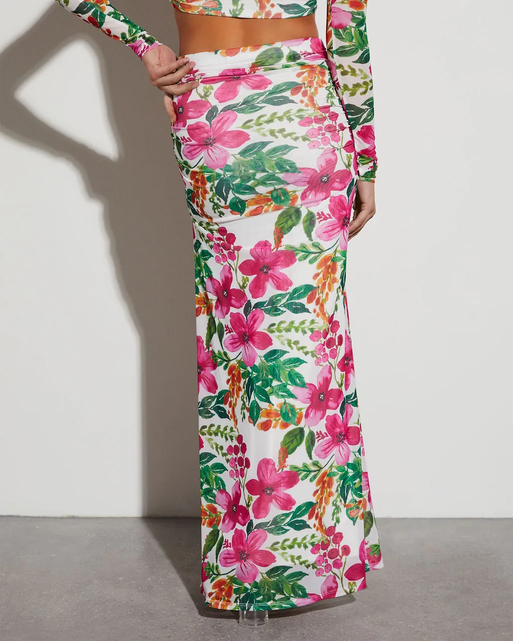 Bustling Bouquet Floral Maxi Skirt sold by Vici product image thumbnail 3