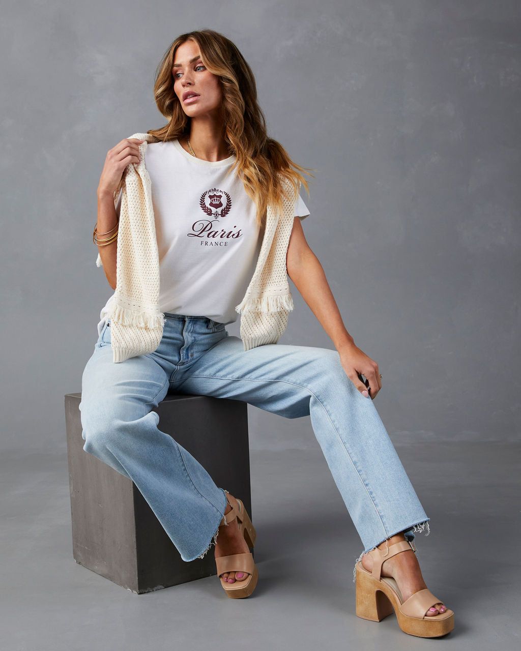 Paris Yacht Club Cotton Tee - FINAL SALE sold by Vici product image thumbnail 6