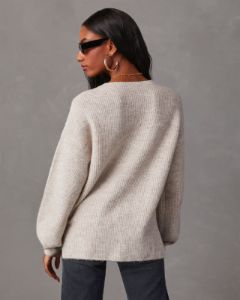 Sunday Morning Feeling Knit Sweater - Beige sold by Vici