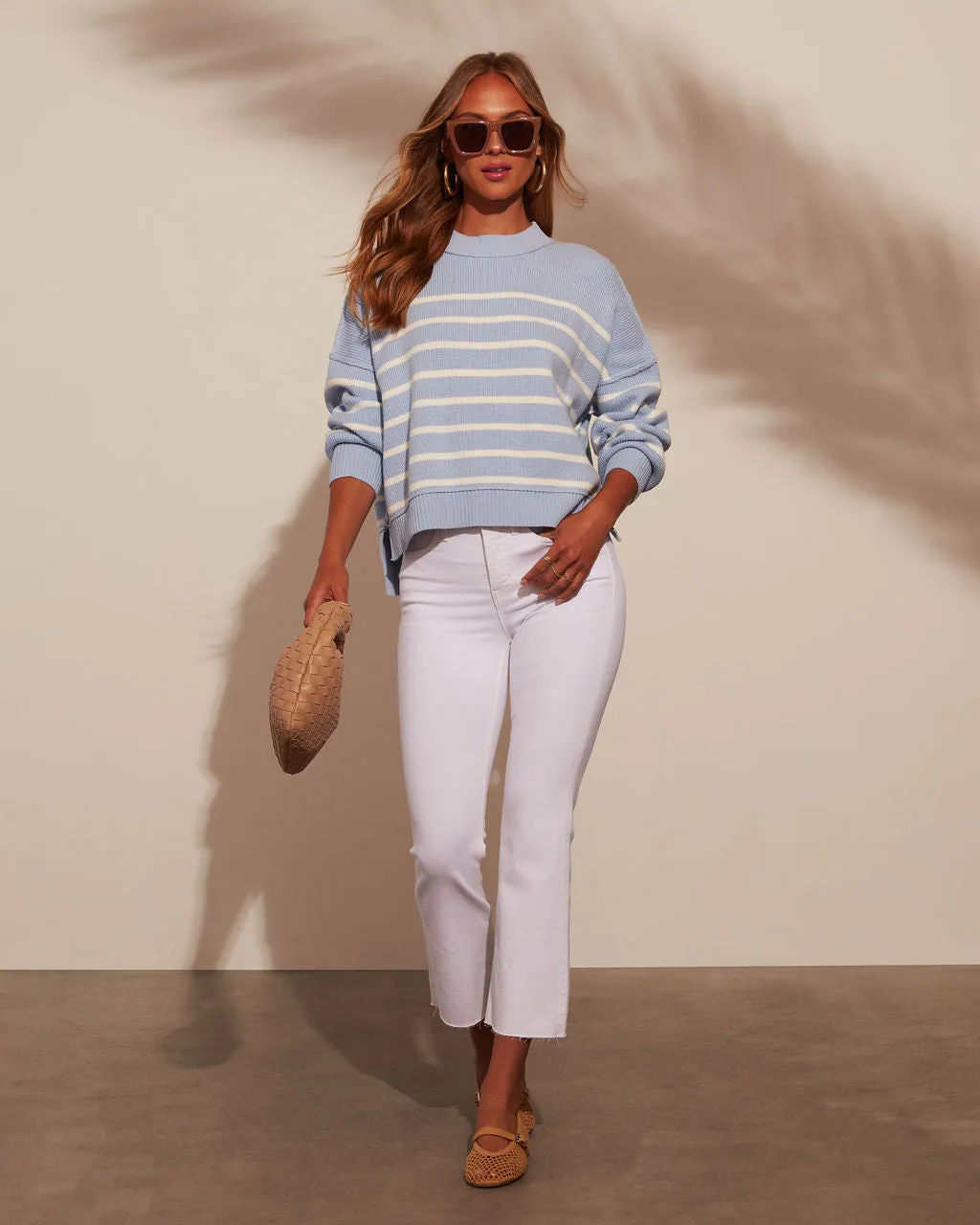 Emory Mock Neck Striped Pullover Sweater sold by Vici product image thumbnail 2