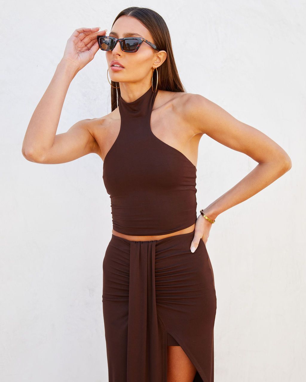 Break The Mold Halter Top - Chocolate - FINAL SALE sold by Vici product image thumbnail 6