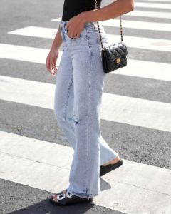 Crystal 90'S Vintage Distressed Flare Jeans sold by Vici