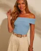 Cressida Ribbed Off The Shoulder Top sold by Vici