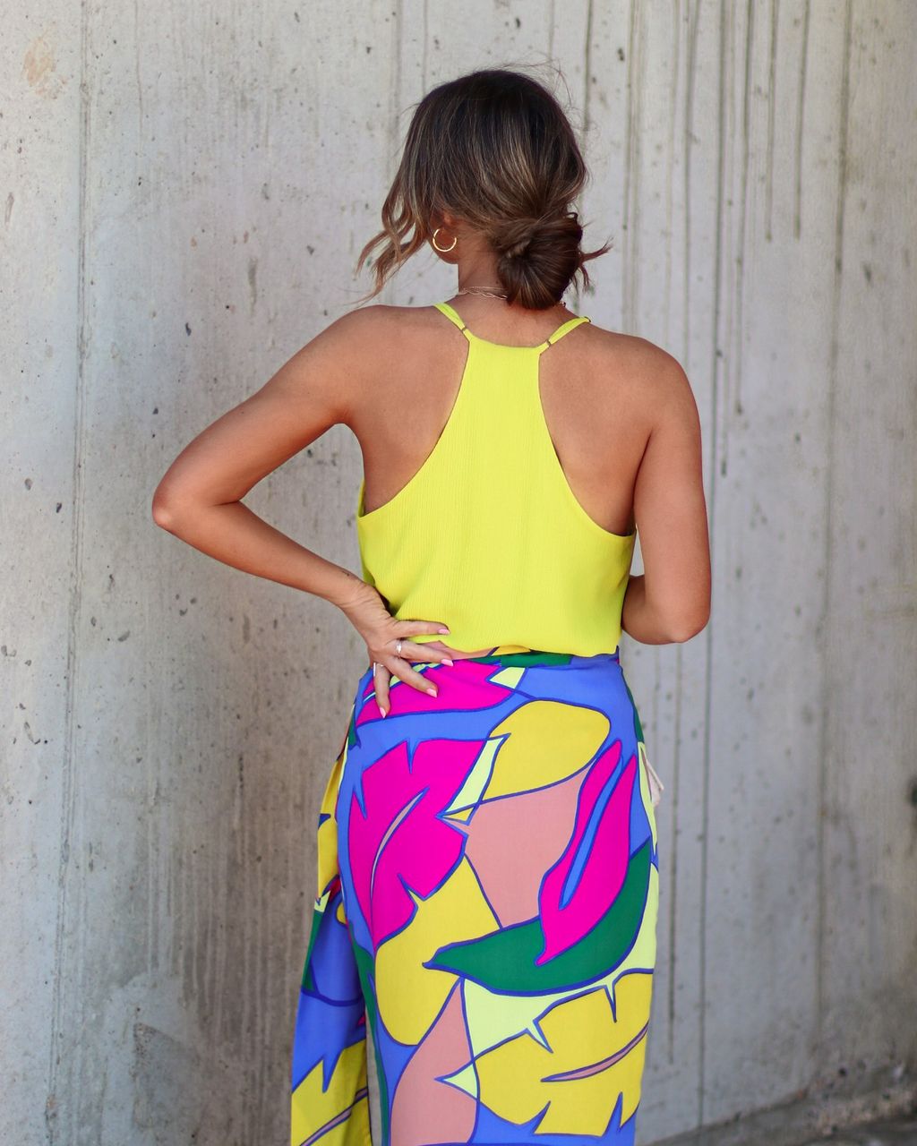 Off In Paradise Printed Wrap Midi Skirt sold by Vici product image thumbnail 4