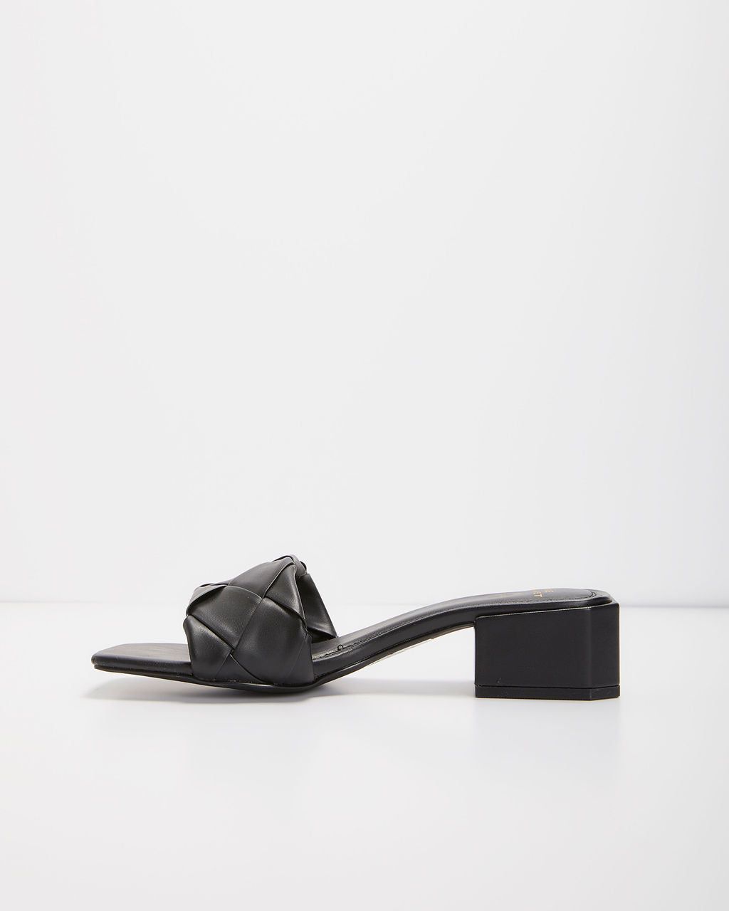 Rivette Heeled Faux Leather Sandal - Black - FINAL SALE sold by Vici