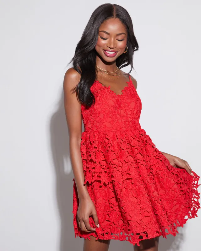 Alaina Embroidered Mini Dress sold by Vici